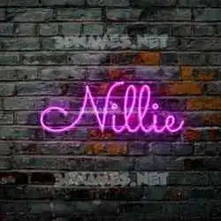 nillie in Pink Neon style - 3D name wallpaper