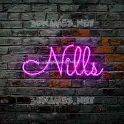 nills in Pink Neon style - 3D name wallpaper