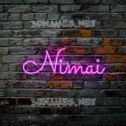 nimai in Pink Neon style - 3D name wallpaper