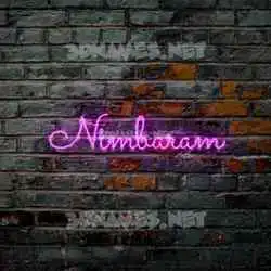 nimbaram in Pink Neon style - 3D name wallpaper