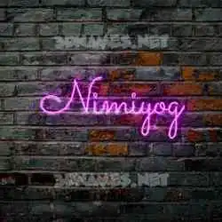 nimiyog in Pink Neon style - 3D name wallpaper