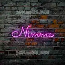 nimma in Pink Neon style - 3D name wallpaper