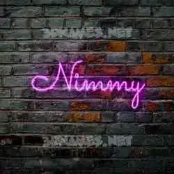 nimmy in Pink Neon style - 3D name wallpaper