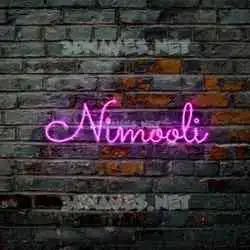 nimooli in Pink Neon style - 3D name wallpaper