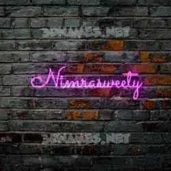 nimrasweety in Pink Neon style - 3D name wallpaper