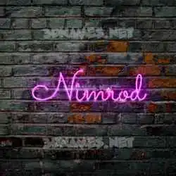nimrod in Pink Neon style - 3D name wallpaper