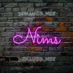 nims in Pink Neon style - 3D name wallpaper
