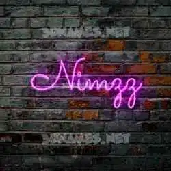 nimzz in Pink Neon style - 3D name wallpaper