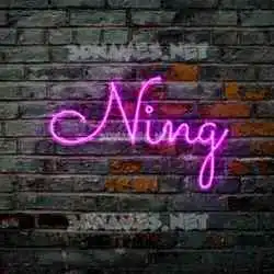 ning in Pink Neon style - 3D name wallpaper