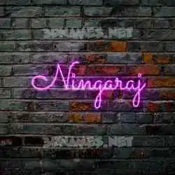 ningaraj in Pink Neon style - 3D name wallpaper