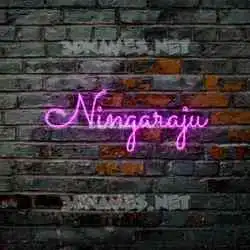 ningaraju in Pink Neon style - 3D name wallpaper