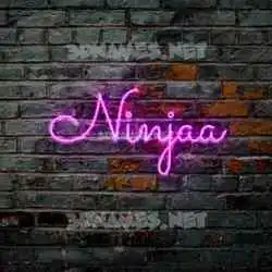 ninjaa in Pink Neon style - 3D name wallpaper