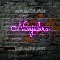ninjabro in Pink Neon style - 3D name wallpaper