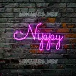 nippy in Pink Neon style - 3D name wallpaper