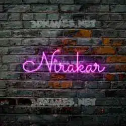 nirakar in Pink Neon style - 3D name wallpaper