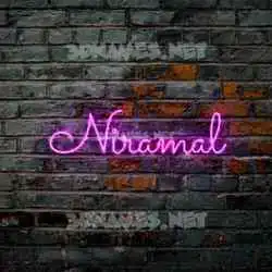 niramal in Pink Neon style - 3D name wallpaper