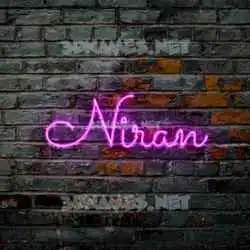 niran in Pink Neon style - 3D name wallpaper