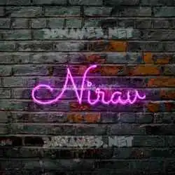 nirav in Pink Neon style - 3D name wallpaper
