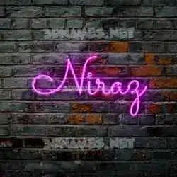 niraz in Pink Neon style - 3D name wallpaper