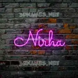 nirha in Pink Neon style - 3D name wallpaper