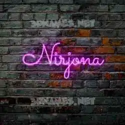nirjona in Pink Neon style - 3D name wallpaper