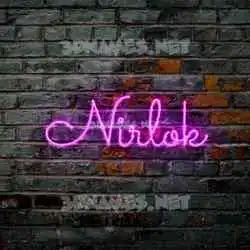 nirlok in Pink Neon style - 3D name wallpaper
