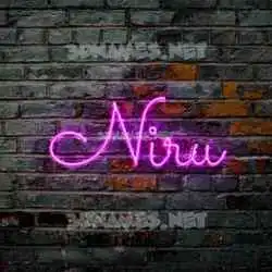 niru in Pink Neon style - 3D name wallpaper