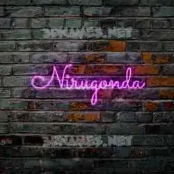 nirugonda in Pink Neon style - 3D name wallpaper