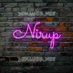 nirup in Pink Neon style - 3D name wallpaper
