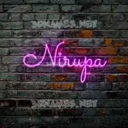 nirupa in Pink Neon style - 3D name wallpaper