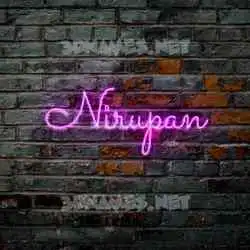 nirupan in Pink Neon style - 3D name wallpaper