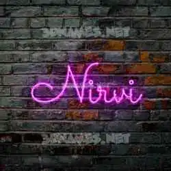 nirvi in Pink Neon style - 3D name wallpaper