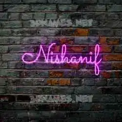 nishanif in Pink Neon style - 3D name wallpaper
