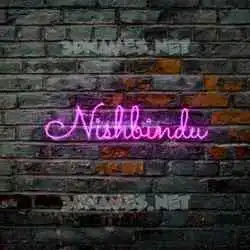 nishbindu in Pink Neon style - 3D name wallpaper