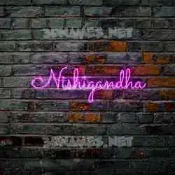 nishigandha in Pink Neon style - 3D name wallpaper