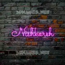 nishkarsh in Pink Neon style - 3D name wallpaper