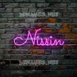 nissin in Pink Neon style - 3D name wallpaper