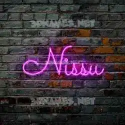 nissu in Pink Neon style - 3D name wallpaper