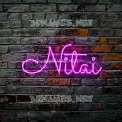 nitai in Pink Neon style - 3D name wallpaper