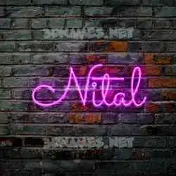 nital in Pink Neon style - 3D name wallpaper