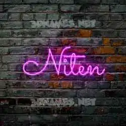 niten in Pink Neon style - 3D name wallpaper