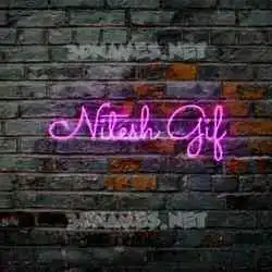 nitesh gif in Pink Neon style - 3D name wallpaper