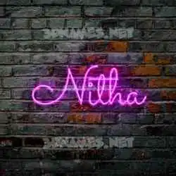 nitha in Pink Neon style - 3D name wallpaper