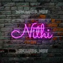 nithi in Pink Neon style - 3D name wallpaper