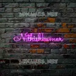 nithishkumar in Pink Neon style - 3D name wallpaper