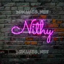 nithy in Pink Neon style - 3D name wallpaper