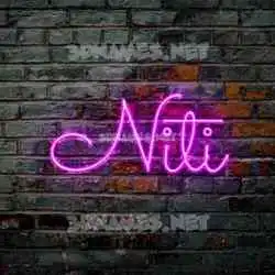 niti in Pink Neon style - 3D name wallpaper