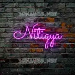 nitigya in Pink Neon style - 3D name wallpaper