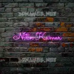 nitin kumar in Pink Neon style - 3D name wallpaper