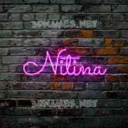 nitina in Pink Neon style - 3D name wallpaper